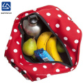 new design fashion red round dot neoprene lunch bag for kids